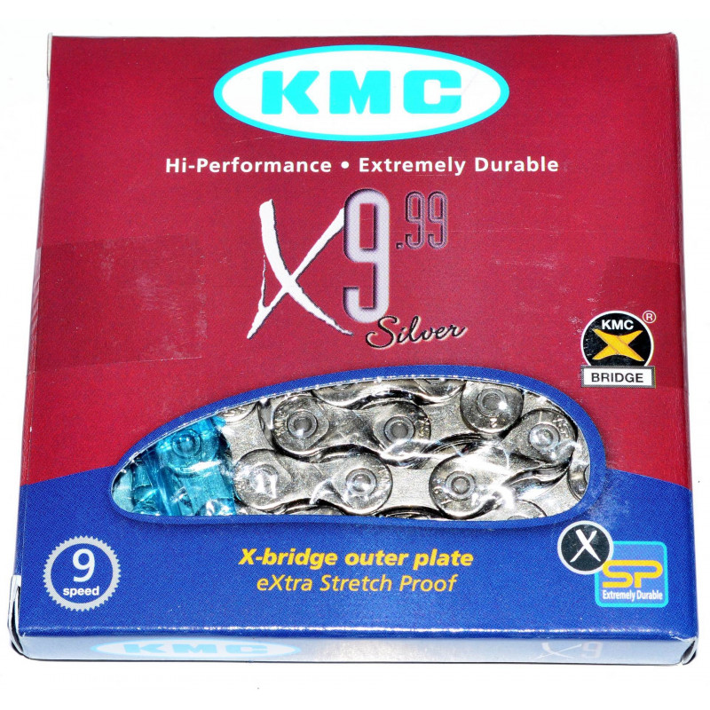 Цепь KMC X9 silver-silver 9-скоростная