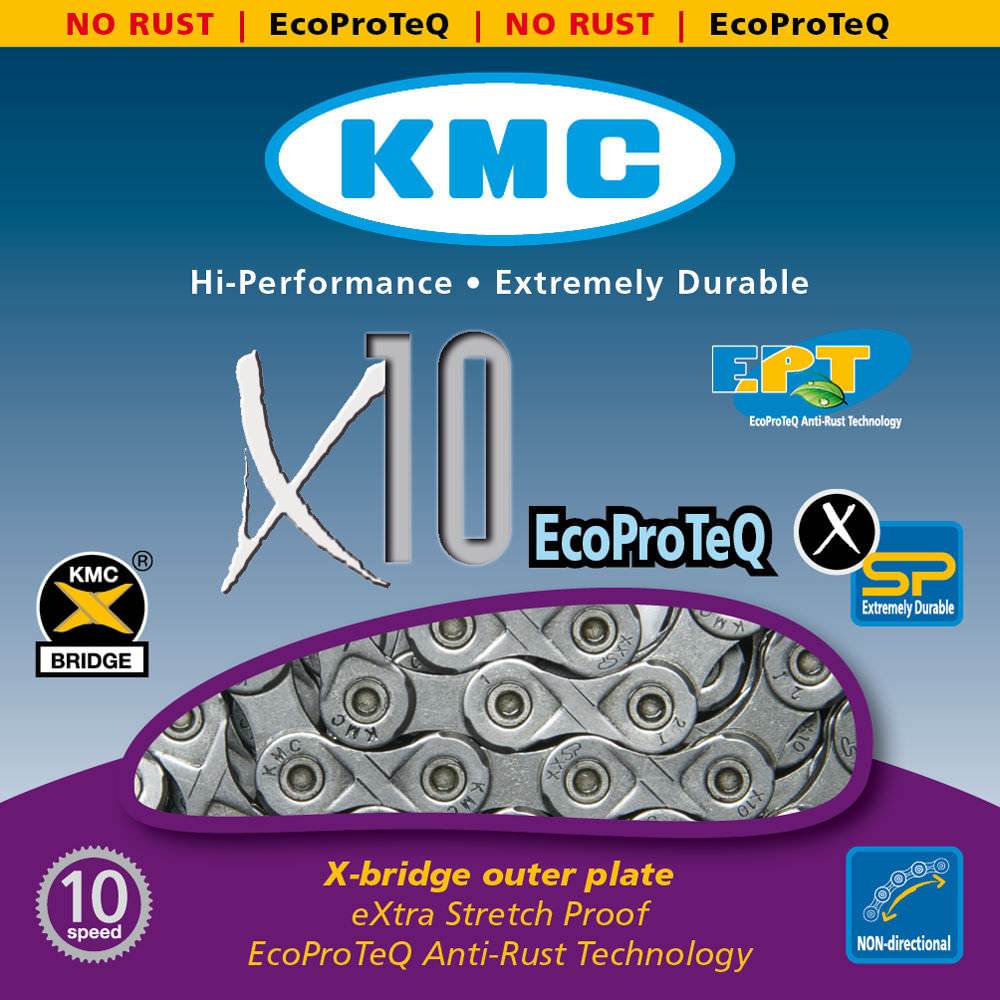 Цепь KMC X10 EPT 10-скоростная купить