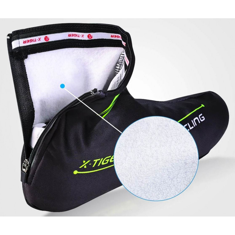 Бахилы X-Tiger утеплённые для велообуви чёрно-красный Бахилы X-Tiger утеплённые для велообуви чёрно-красный