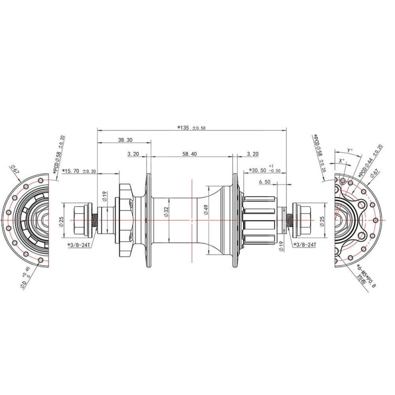 Задня втулка ARC MT086R 135мм 32 отв. Single Speed для Dirt Jump Задня втулка ARC MT086R 135мм 32 отв. Single Speed для Dirt Jump